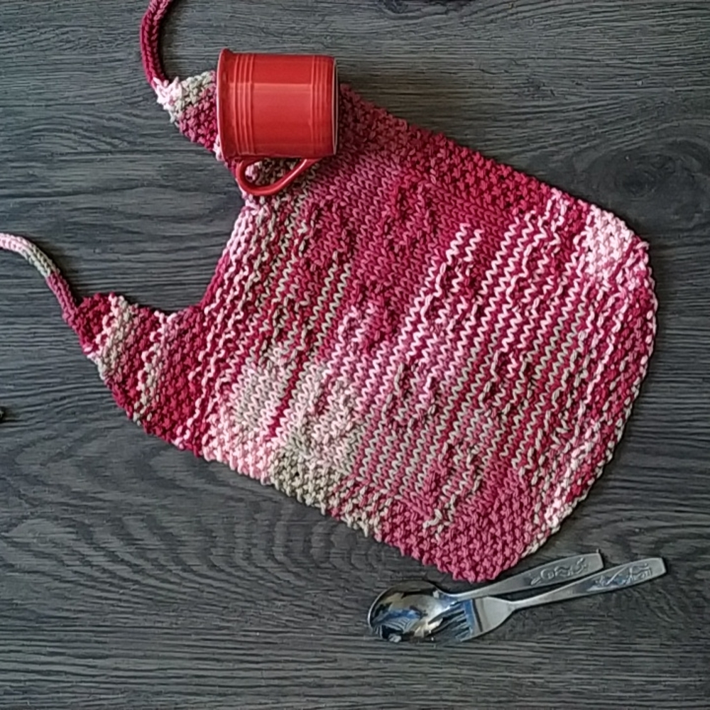 Hand Knit Baby Bib